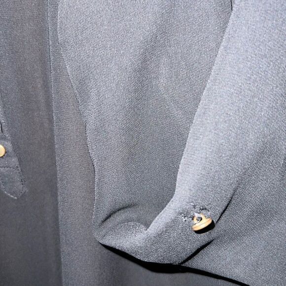 A.N.A. Sheer black v-neck blouse size medium - Picture 4 of 8